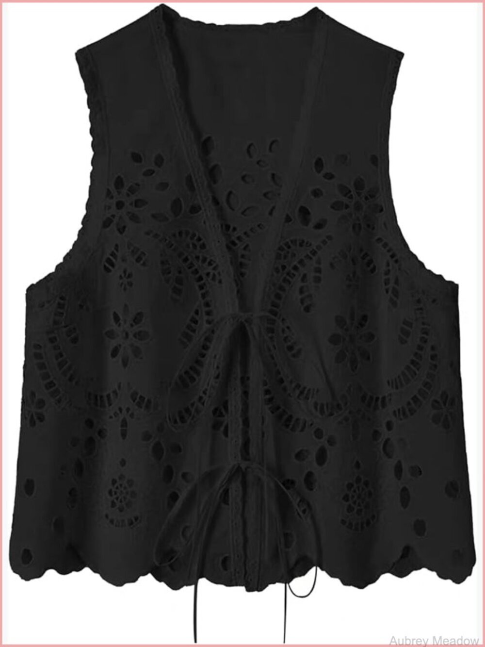 Woven Crop Tank Top Sleeveless Tie Front Boho Summer Y2K Top